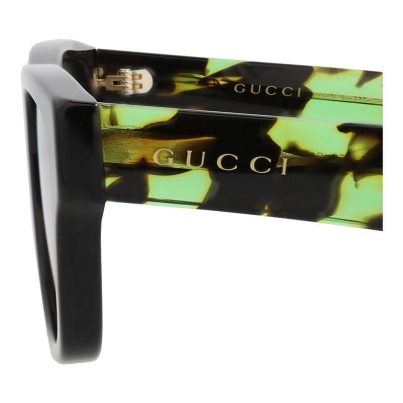GAFAS DE SOL GUCCI DE ACETATO RECICLADO CON MONTURA CUADRADA PARA HOMBRE EN COLOR NEGRO HAVANA GREEN - 4
