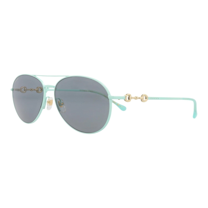GAFAS DE SOL METALICAS GUCCI CON MONTURA DE AVIADOR PARA MUJER EN VERDE VERDE Y GRIS - 2