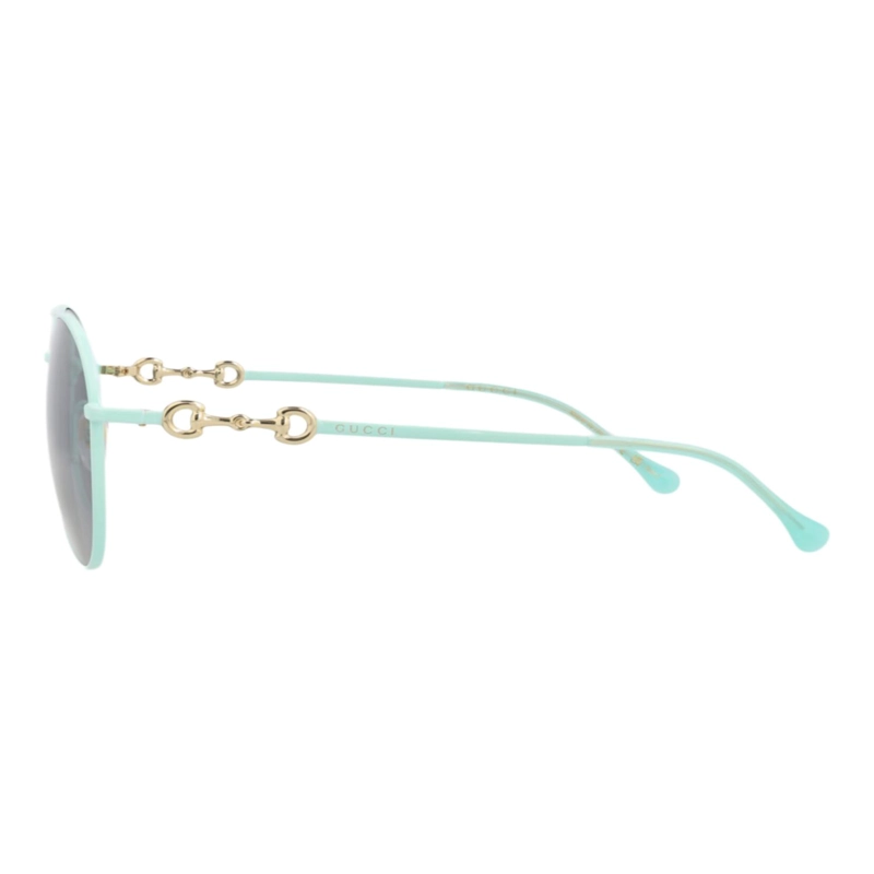 GAFAS DE SOL METALICAS GUCCI CON MONTURA DE AVIADOR PARA MUJER EN VERDE VERDE Y GRIS - 3