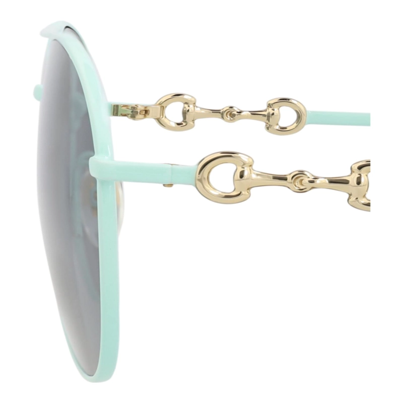 GAFAS DE SOL METALICAS GUCCI CON MONTURA DE AVIADOR PARA MUJER EN VERDE VERDE Y GRIS - 4