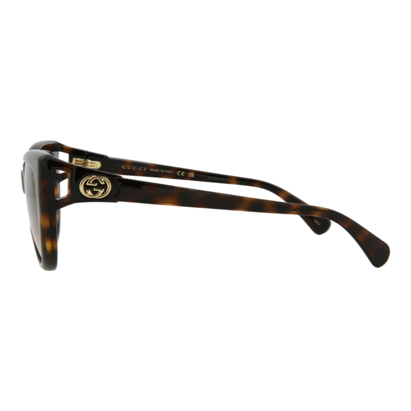 GAFAS DE SOL INYECTABLES CON MONTURA DE OJO DE GATO GUCCI PARA MUJER EN HAVANA HAVANA BROWN - 3