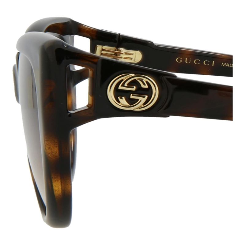 GAFAS DE SOL INYECTABLES CON MONTURA DE OJO DE GATO GUCCI PARA MUJER EN HAVANA HAVANA BROWN - 6
