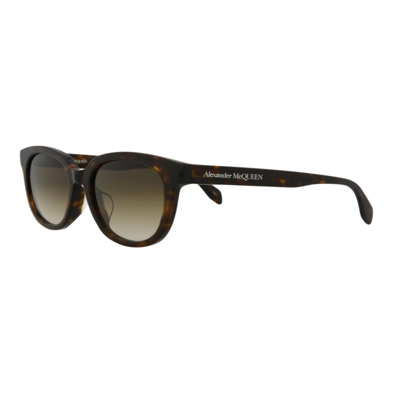GAFAS DE SOL ALEXANDER MCQUEEN DE ACETATO CON MONTURA REDONDA PARA HOMBRE Y MUJER EN HAVANA BROWN - 2