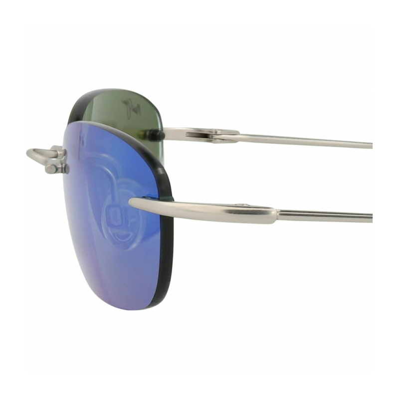 GAFAS DE SOL MAUI JIM DE METAL VISCOELASTICO CON MONTURA REDONDA PARA HOMBRE Y MUJER EN PLATA - 6