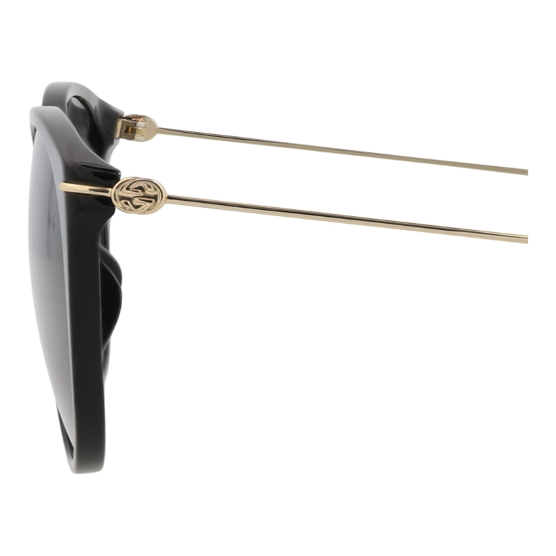GAFAS DE SOL GUCCI DE ACETATO RECICLADO CON MONTURA DE OJO DE GATO PARA MUJER EN NEGRO DORADO Y GRIS - 4