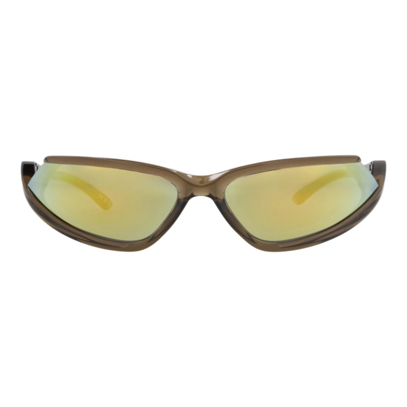 GAFAS DE SOL BALENCIAGA SHIELDFRAME BIO INJECTION PARA HOMBRE Y MUJER EN MARRON MARRON Y AMARILLO - 1