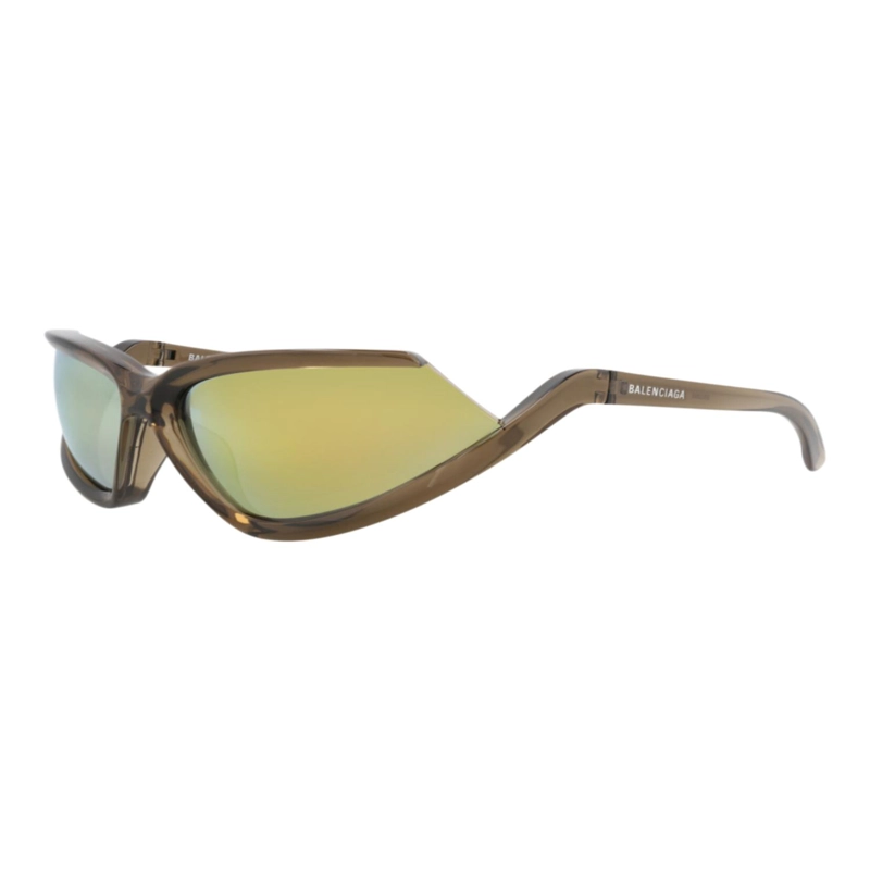 GAFAS DE SOL BALENCIAGA SHIELDFRAME BIO INJECTION PARA HOMBRE Y MUJER EN MARRON MARRON Y AMARILLO - 2