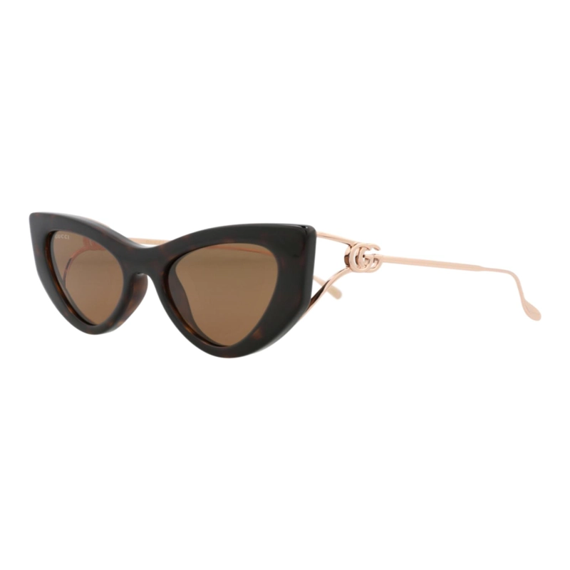 GAFAS DE SOL INYECTABLES CON MONTURA EN FORMA DE OJO DE GATO DE GUCCI PARA MUJER EN HAVANA GOLD - 2