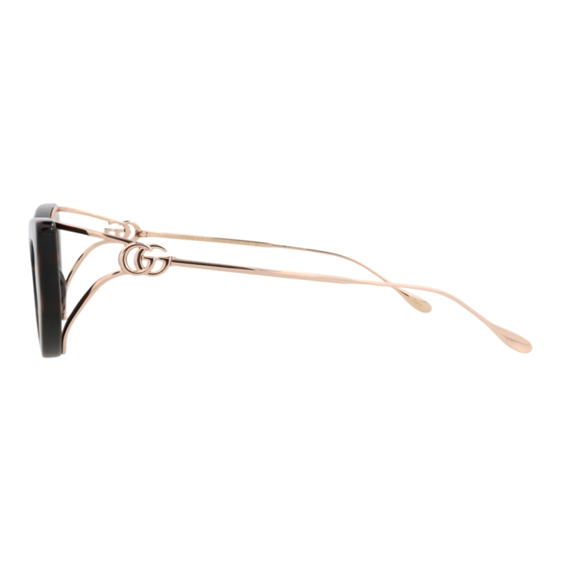 GAFAS DE SOL INYECTABLES CON MONTURA EN FORMA DE OJO DE GATO DE GUCCI PARA MUJER EN HAVANA GOLD - 3