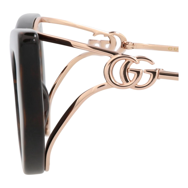 GAFAS DE SOL INYECTABLES CON MONTURA EN FORMA DE OJO DE GATO DE GUCCI PARA MUJER EN HAVANA GOLD - 4