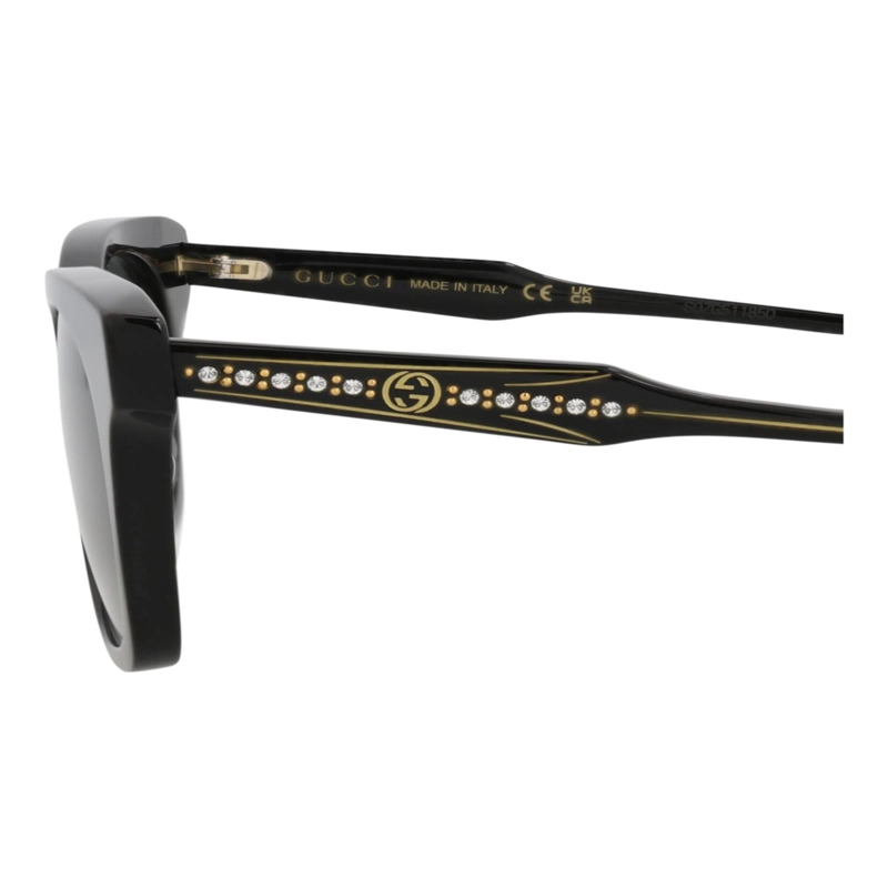 GAFAS DE SOL GUCCI DE ACETATO RECICLADO CON MONTURA DE OJO DE GATO PARA MUJER EN NEGRO NEGRO Y GRIS - 4