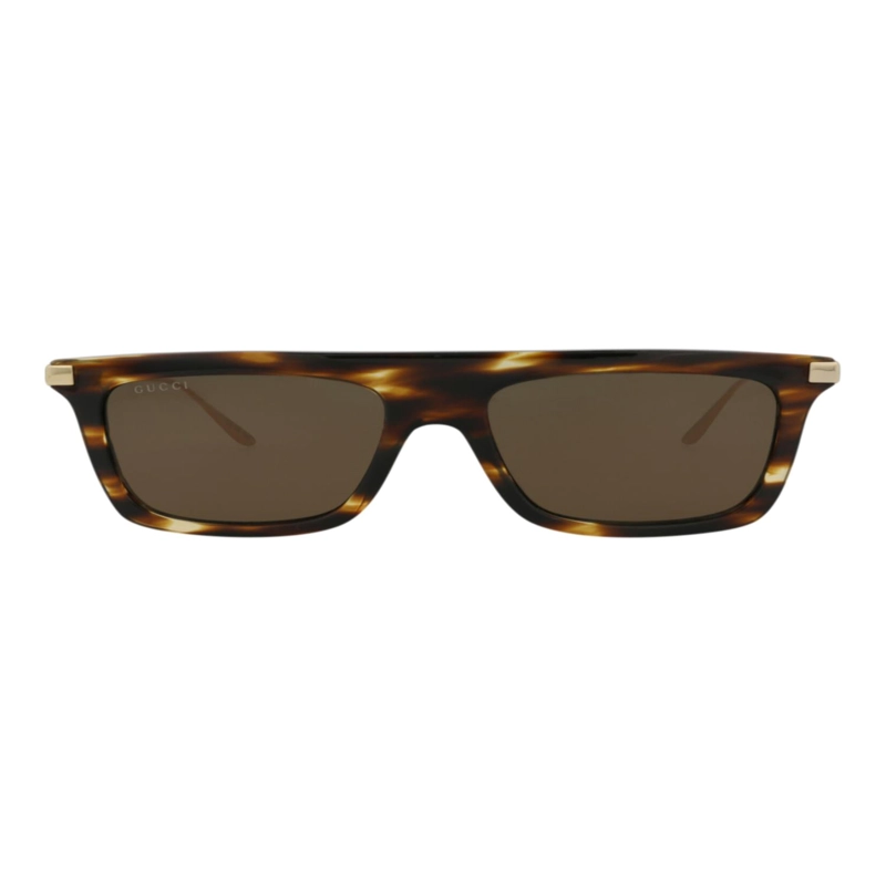 GAFAS DE SOL GUCCI DE ACETATO RECICLADO CON MONTURA CUADRADA PARA HOMBRE EN HAVANA GOLD BROWN - 1