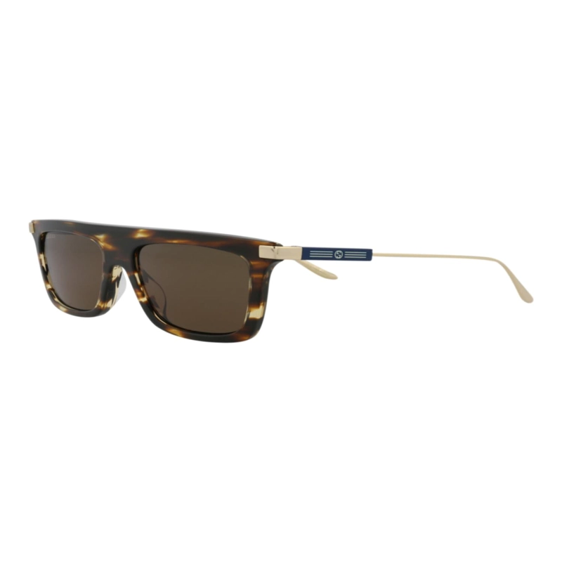 GAFAS DE SOL GUCCI DE ACETATO RECICLADO CON MONTURA CUADRADA PARA HOMBRE EN HAVANA GOLD BROWN - 2