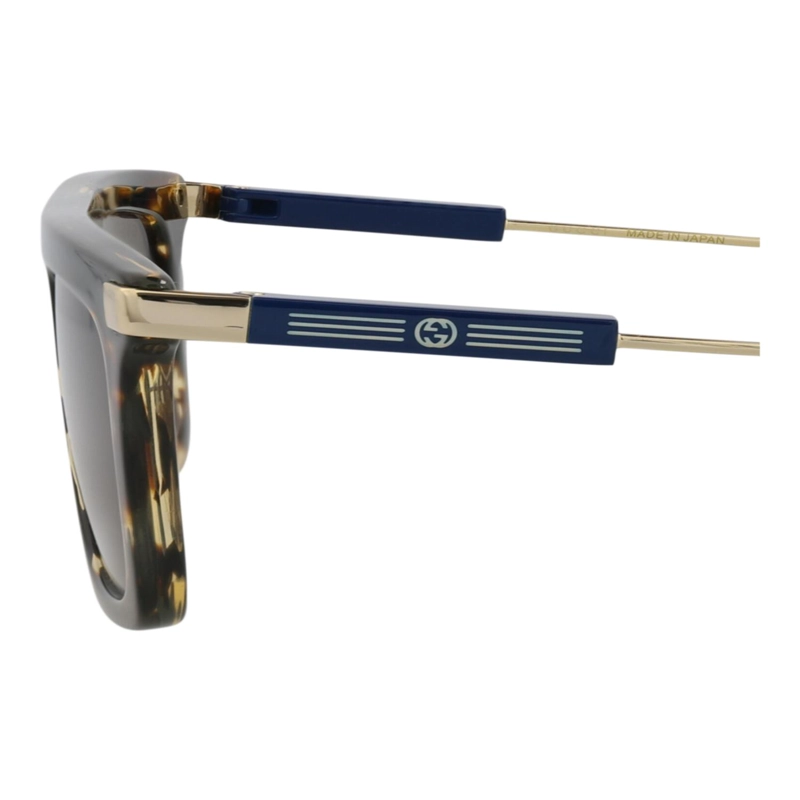 GAFAS DE SOL GUCCI DE ACETATO RECICLADO CON MONTURA CUADRADA PARA HOMBRE EN HAVANA GOLD BROWN - 4