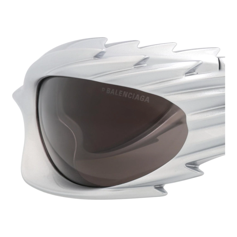 GAFAS DE SOL BALENCIAGA SHIELDFRAME BIO INJECTION PARA HOMBRE Y MUJER EN PLATA Y GRIS - 6