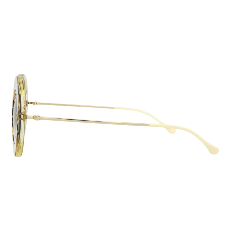 GAFAS DE SOL GUCCI CON MONTURA REDONDA DE ACETATO PARA MUJER EN ORO AMARILLO Y AZUL - 3