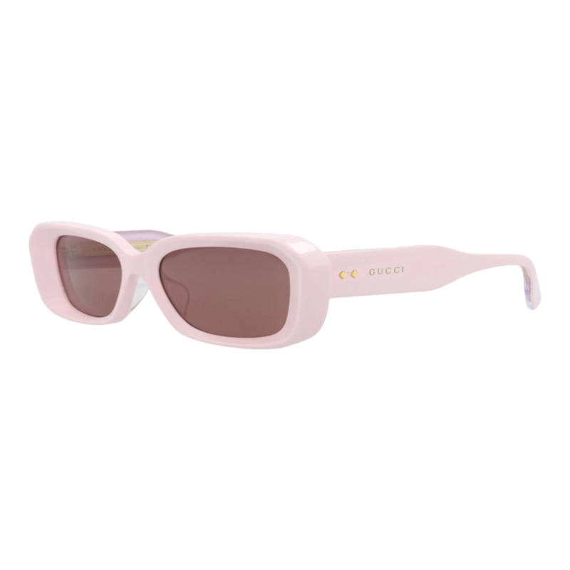 GAFAS DE SOL GUCCI DE ACETATO RECICLADO CON MONTURA CUADRADA PARA MUJER EN ROSA ROSA Y MARRON - 2