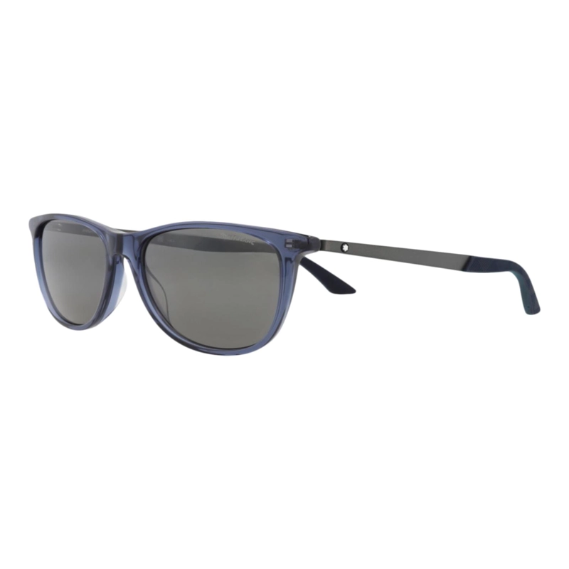 GAFAS DE SOL MONTBLANC DE ACETATO RECICLADO CON MONTURA CUADRADA PARA HOMBRE EN COLOR AZUL RUTENIO - 2