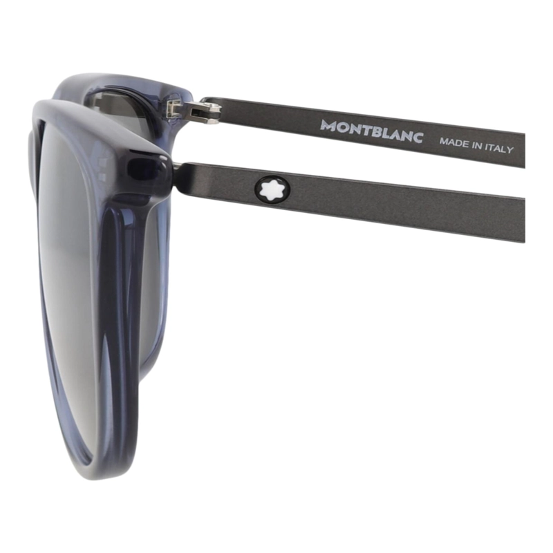 GAFAS DE SOL MONTBLANC DE ACETATO RECICLADO CON MONTURA CUADRADA PARA HOMBRE EN COLOR AZUL RUTENIO - 4