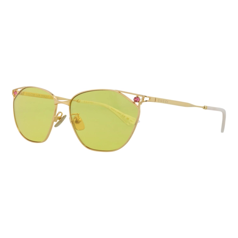 GAFAS DE SOL METALICAS GUCCI CON MONTURA EN FORMA DE OJO DE GATO PARA MUJER EN DORADO DORADO - 2