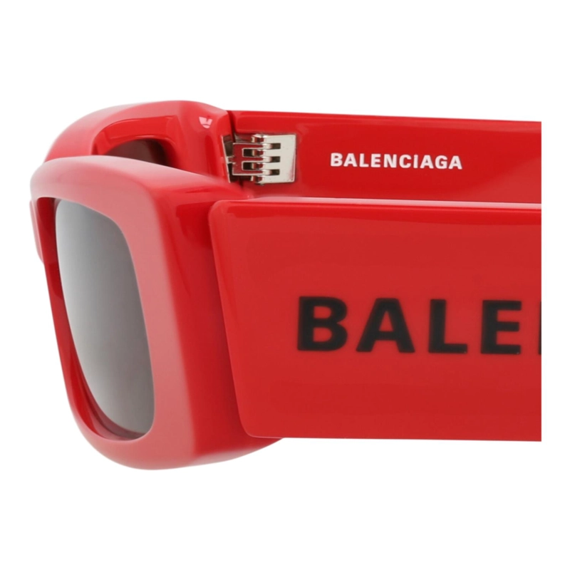 GAFAS DE SOL BALENCIAGA DE ACETATO RECICLADO CON MONTURA CUADRADA PARA MUJER EN ROJO ROJO Y GRIS - 6