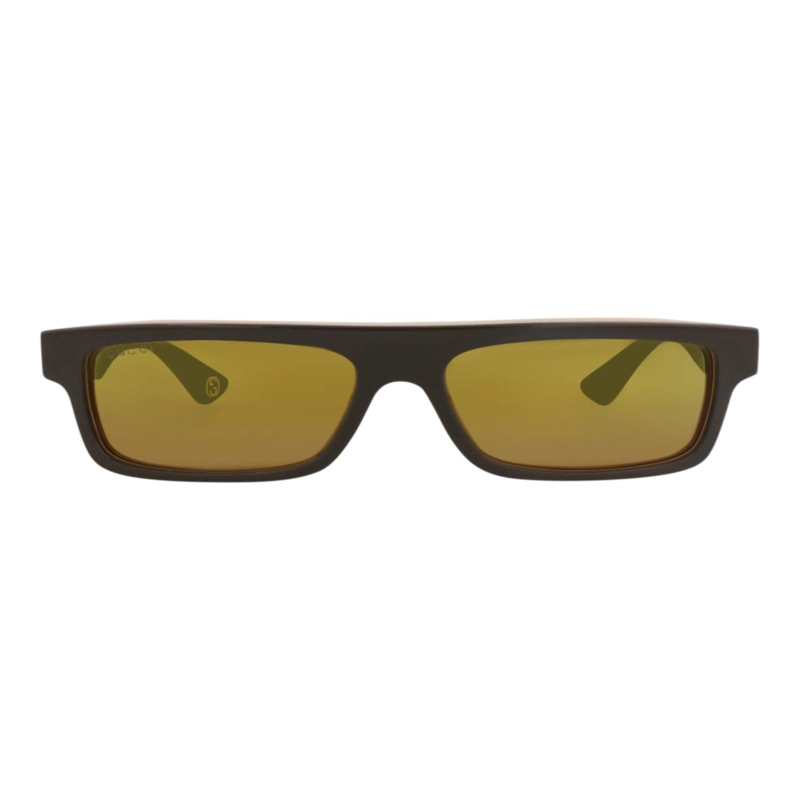 GAFAS DE SOL GUCCI DE ACETATO RECICLADO CON MONTURA CUADRADA PARA HOMBRE EN MARRON DORADO - 1
