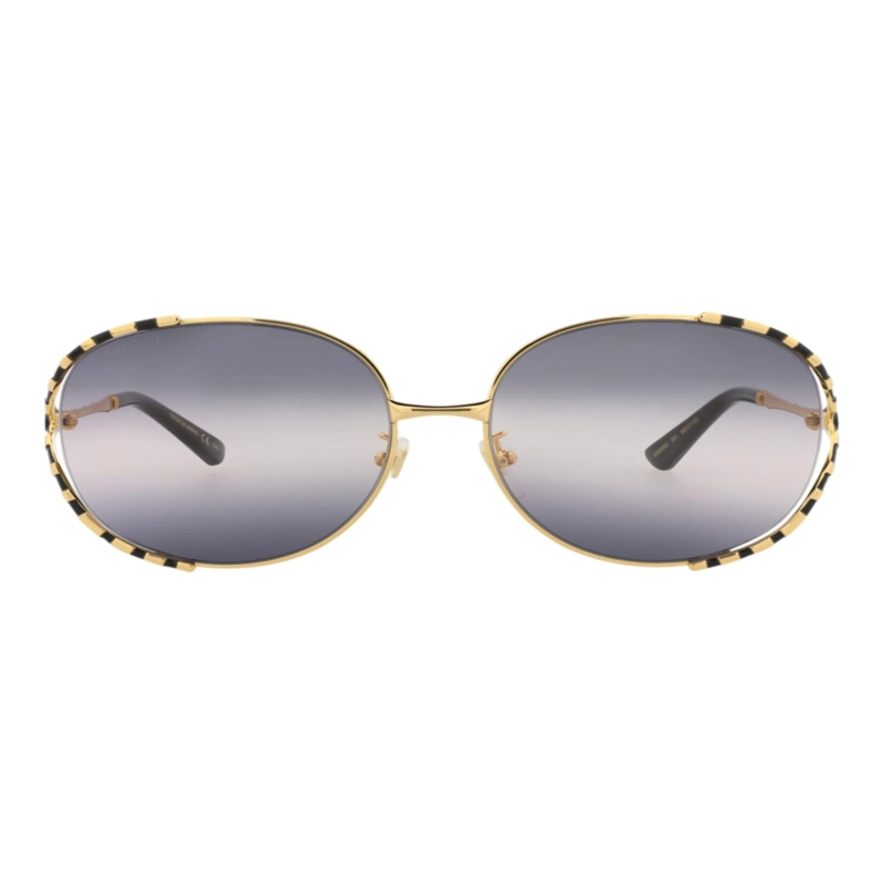 GAFAS DE SOL GUCCI DE METAL CON MONTURA REDONDA PARA MUJER EN DORADO NEGRO Y GRIS - 1