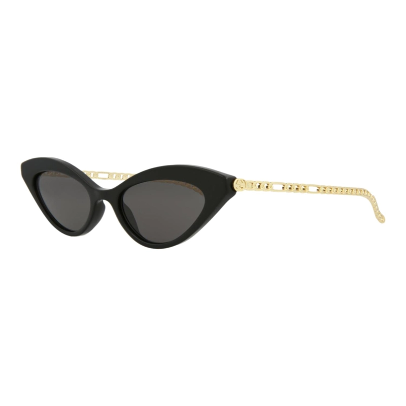 GAFAS DE SOL DE ACETATO CON MONTURA DE GATO GUCCI PARA MUJER EN NEGRO DORADO GRIS - 2