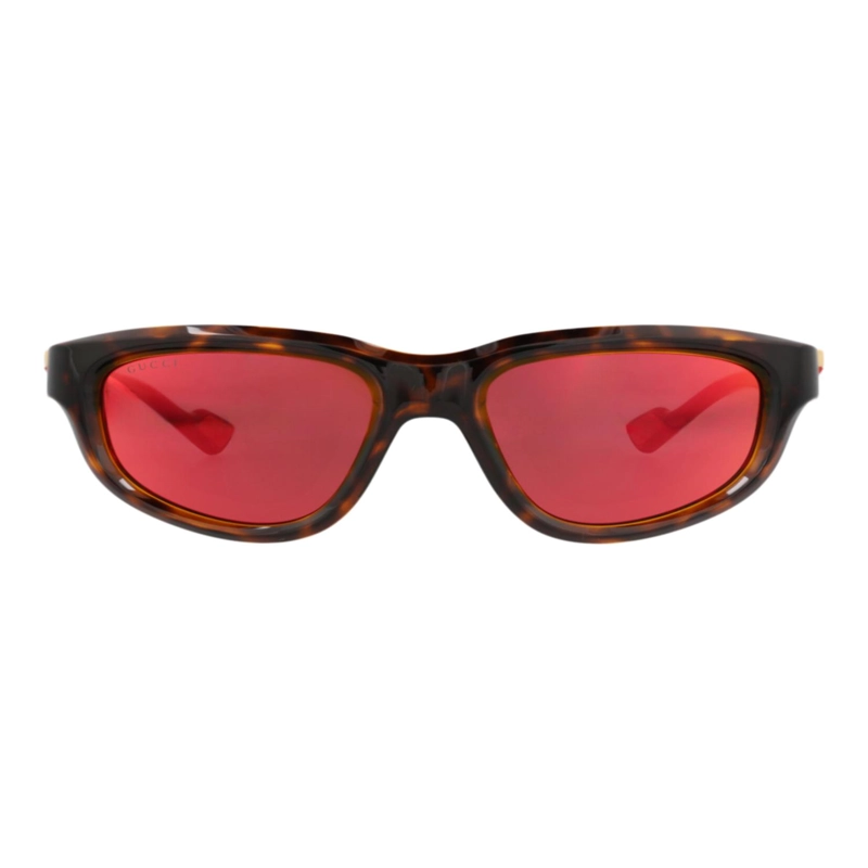 GAFAS DE SOL DE INYECCION GUCCI CON MONTURA REDONDA PARA HOMBRE EN HAVANA HAVANA RED - 1