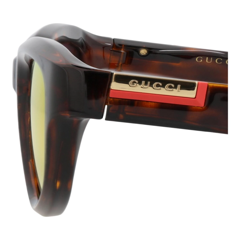 GAFAS DE SOL DE INYECCION GUCCI CON MONTURA REDONDA PARA HOMBRE EN HAVANA HAVANA RED - 6