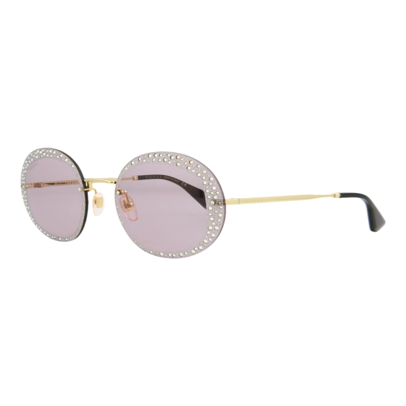 GAFAS DE SOL GUCCI DE METAL CON MONTURA REDONDA PARA MUJER EN DORADO DORADO VIOLETA - 2
