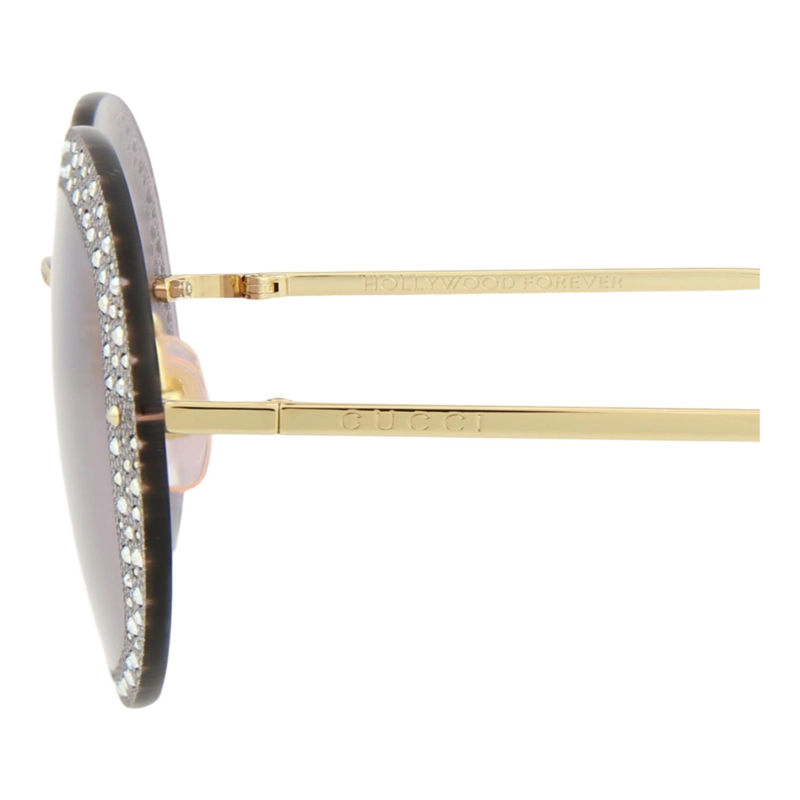 GAFAS DE SOL GUCCI DE METAL CON MONTURA REDONDA PARA MUJER EN DORADO DORADO VIOLETA - 4