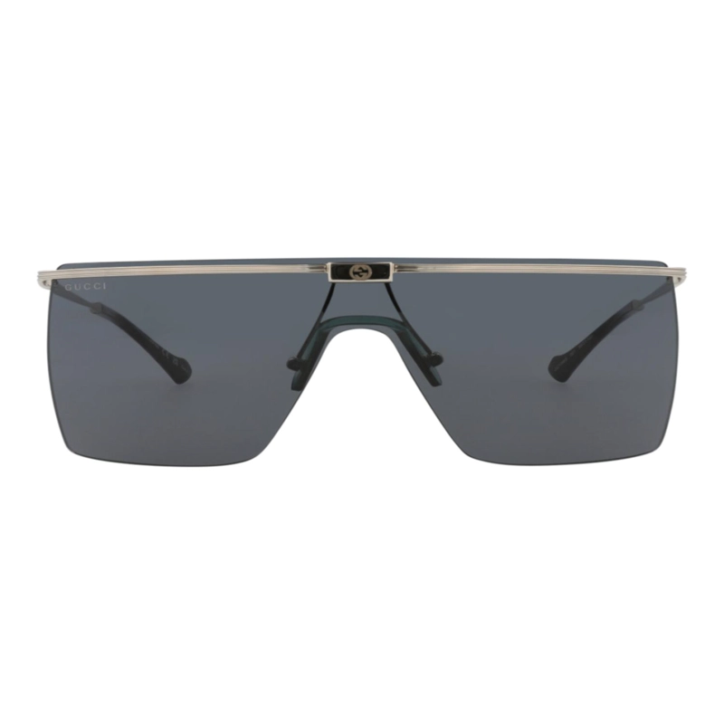 GAFAS DE SOL METALICAS GUCCI SHIELDFRAME PARA HOMBRE EN PLATA Y GRIS - 1