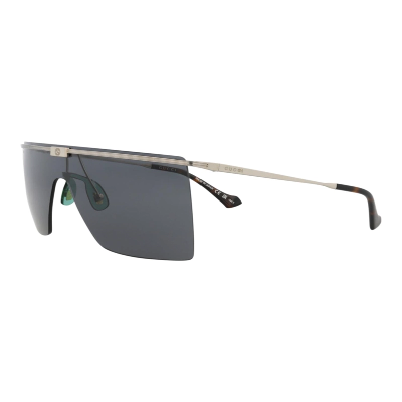 GAFAS DE SOL METALICAS GUCCI SHIELDFRAME PARA HOMBRE EN PLATA Y GRIS - 2