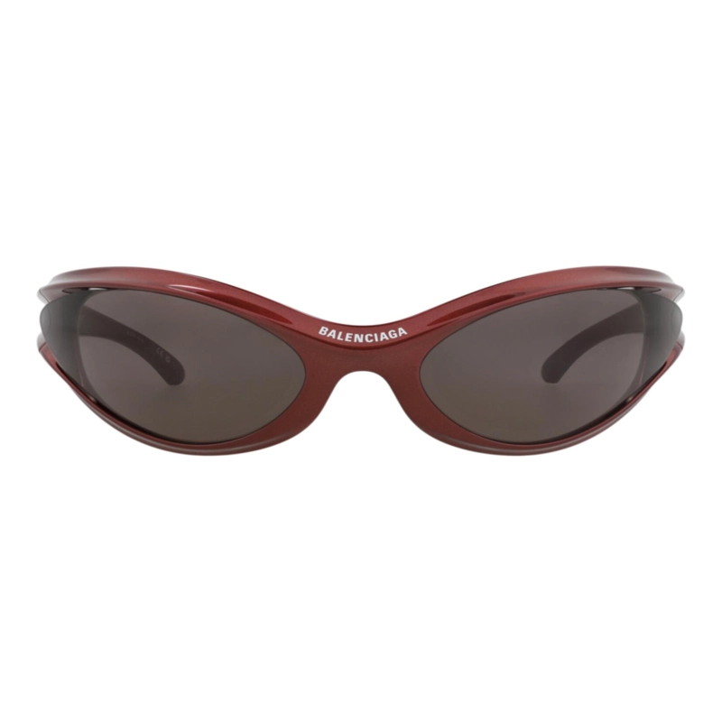 GAFAS DE SOL BALENCIAGA SHIELDFRAME BIO INJECTION PARA HOMBRE Y MUJER EN BURDEOS Y GRIS BORGOÑA - 1