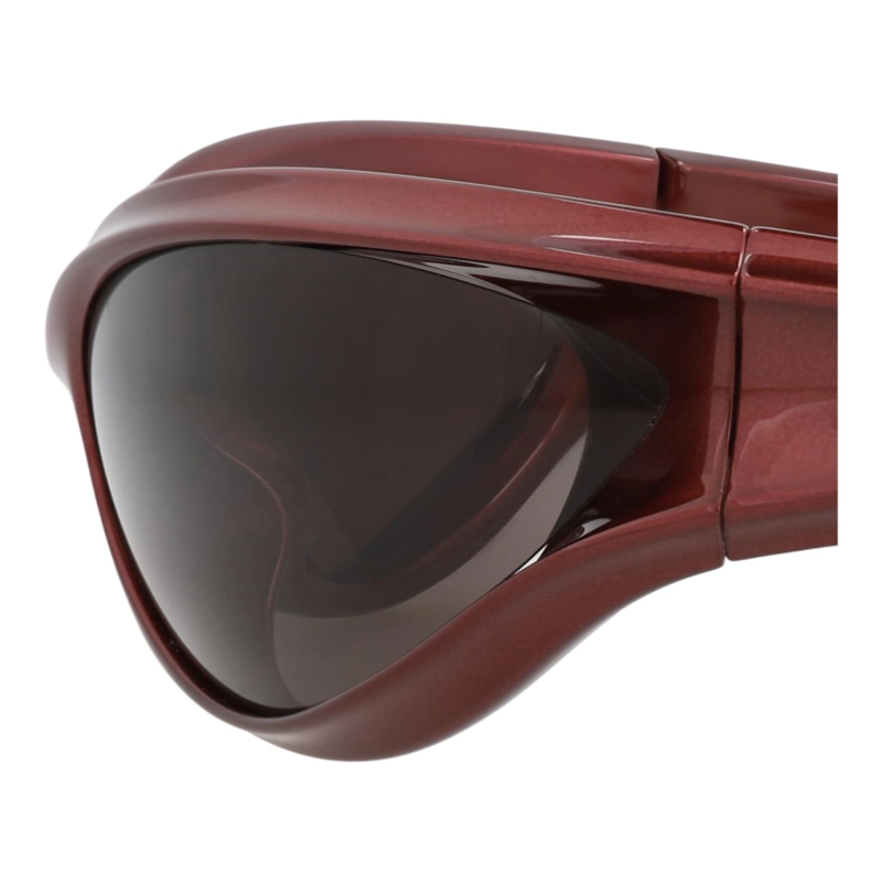 GAFAS DE SOL BALENCIAGA SHIELDFRAME BIO INJECTION PARA HOMBRE Y MUJER EN BURDEOS Y GRIS BORGOÑA - 4