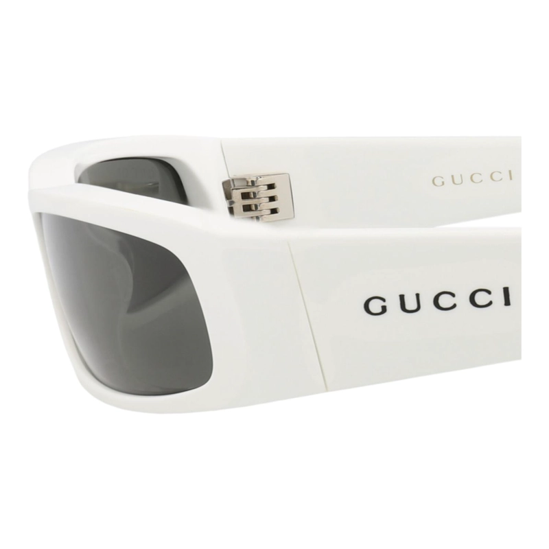 GAFAS DE SOL GUCCI DE ACETATO RECICLADO CON MONTURA CUADRADA PARA HOMBRE EN BLANCO BLANCO Y GRIS - 4
