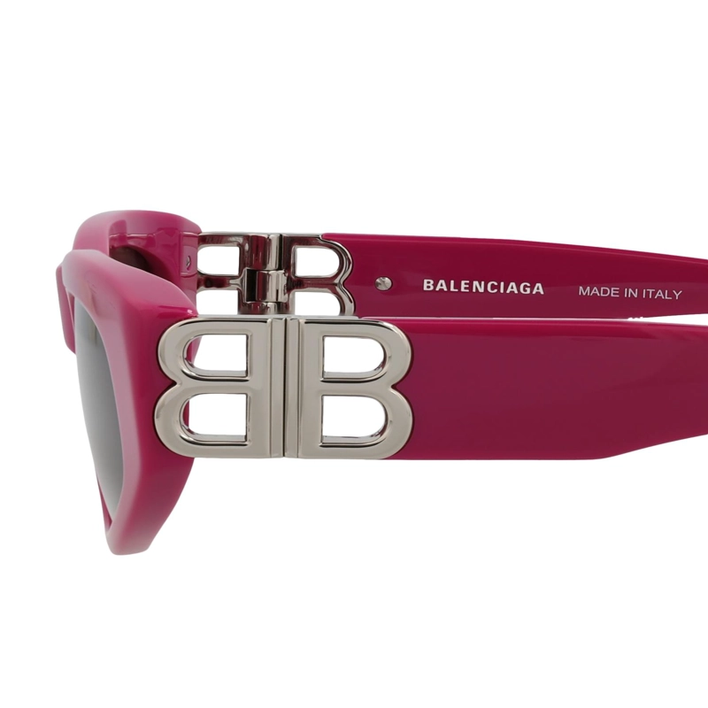 GAFAS DE SOL BALENCIAGA DE ACETATO RECICLADO CON MONTURA DE OJO DE GATO PARA MUJER EN FUCSIA Y GRIS - 6