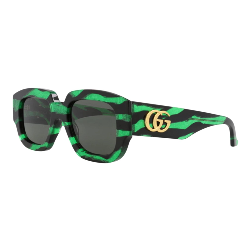 GAFAS DE SOL GUCCI DE ACETATO RECICLADO CON MONTURA CUADRADA PARA MUJER EN NEGRO NEGRO Y GRIS - 2