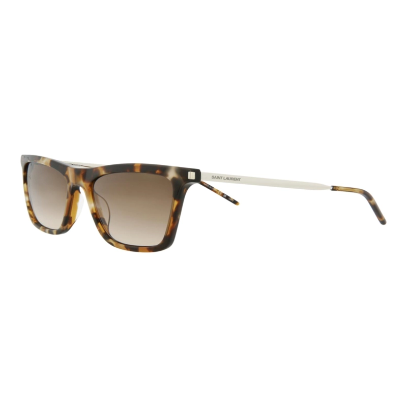 GAFAS DE SOL SAINT LAURENT DE ACETATO CON MONTURA CUADRADA PARA MUJER EN HAVANA SILVER BROWN - 2