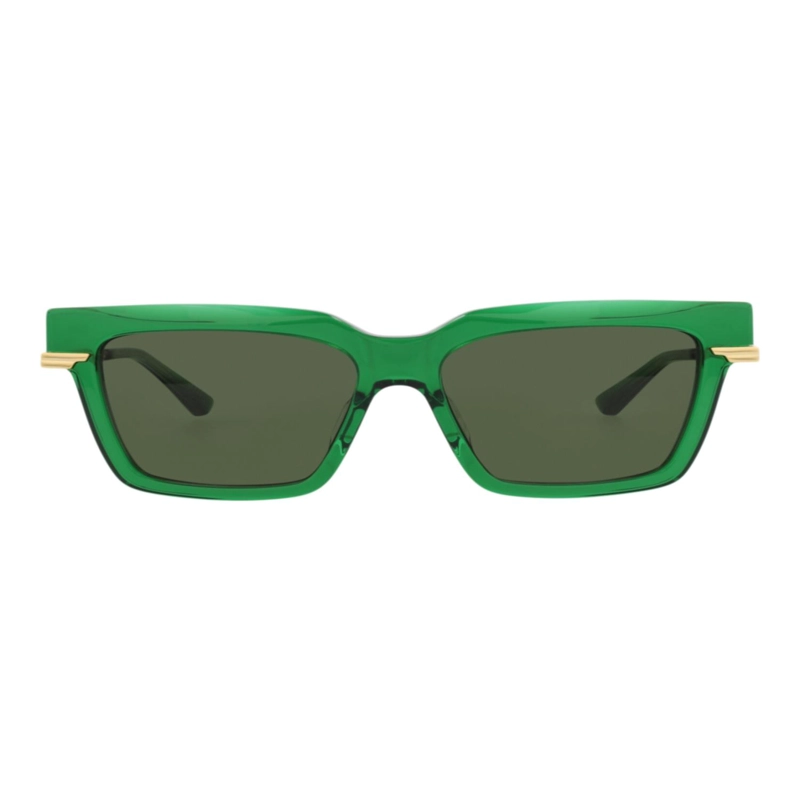 GAFAS DE SOL BOTTEGA VENETA DE ACETATO RECICLADO CON MONTURA CUADRADA PARA MUJER EN VERDE DORADO - 1