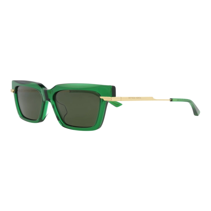 GAFAS DE SOL BOTTEGA VENETA DE ACETATO RECICLADO CON MONTURA CUADRADA PARA MUJER EN VERDE DORADO - 2