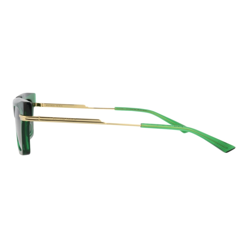 GAFAS DE SOL BOTTEGA VENETA DE ACETATO RECICLADO CON MONTURA CUADRADA PARA MUJER EN VERDE DORADO - 3