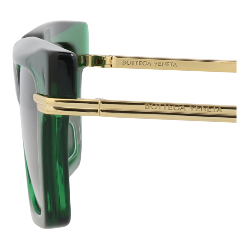 GAFAS DE SOL BOTTEGA VENETA DE ACETATO RECICLADO CON MONTURA CUADRADA PARA MUJER EN VERDE DORADO - 6