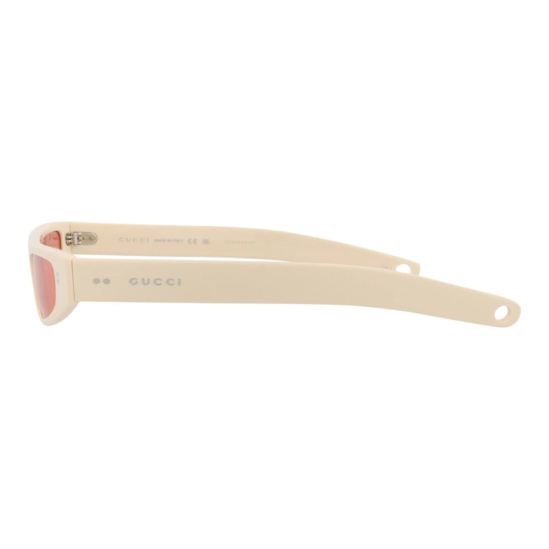 GAFAS DE SOL GUCCI DE ACETATO RECICLADO CON MONTURA DE OJO DE GATO PARA MUJER EN ROJO MARFIL - 3