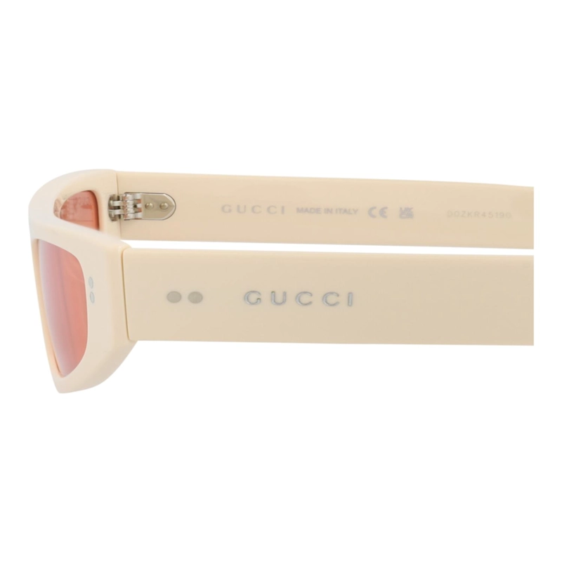 GAFAS DE SOL GUCCI DE ACETATO RECICLADO CON MONTURA DE OJO DE GATO PARA MUJER EN ROJO MARFIL - 4