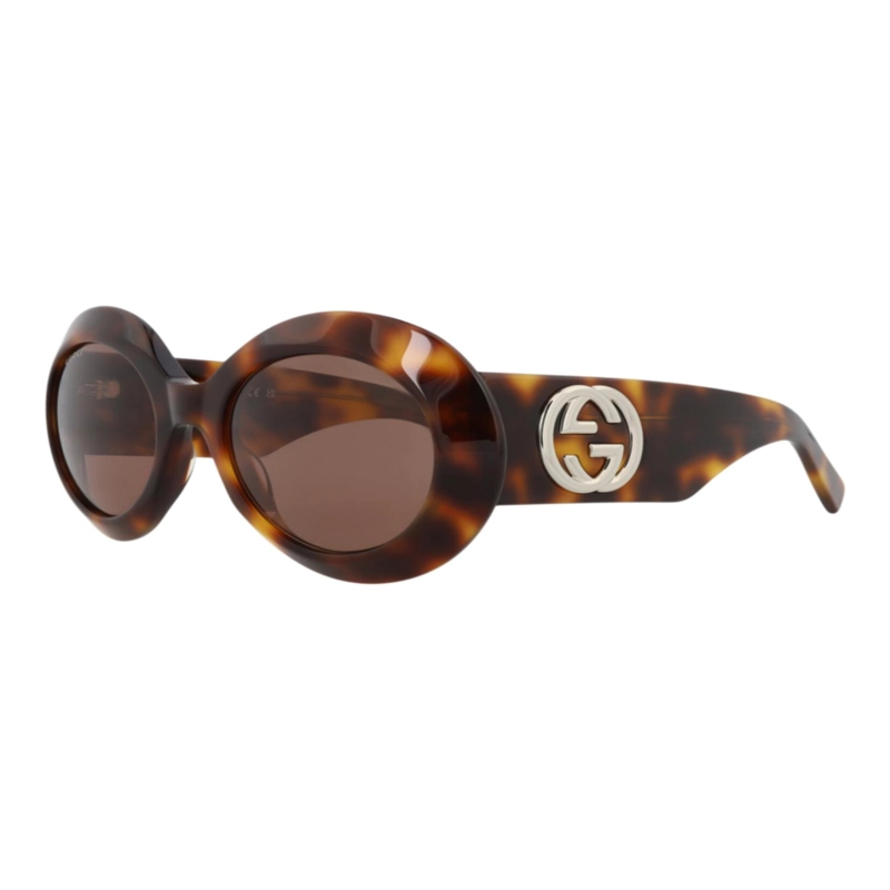 GAFAS DE SOL GUCCI DE ACETATO RECICLADO CON MONTURA REDONDA PARA MUJER EN HAVANA HAVANA BROWN - 2