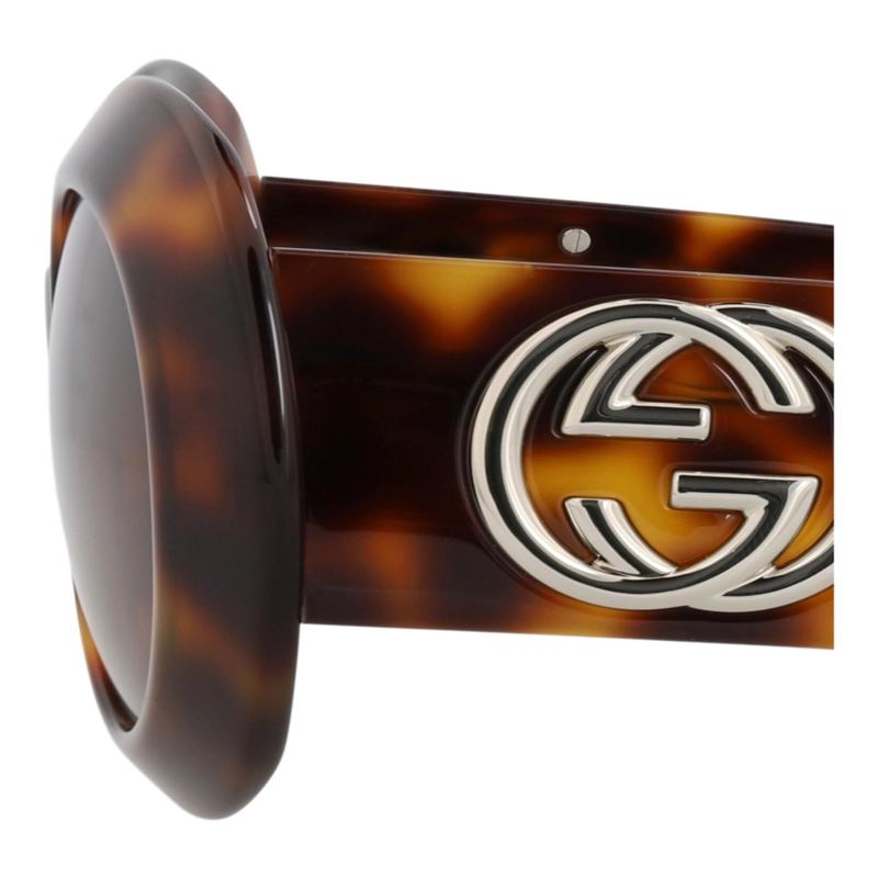 GAFAS DE SOL GUCCI DE ACETATO RECICLADO CON MONTURA REDONDA PARA MUJER EN HAVANA HAVANA BROWN - 4