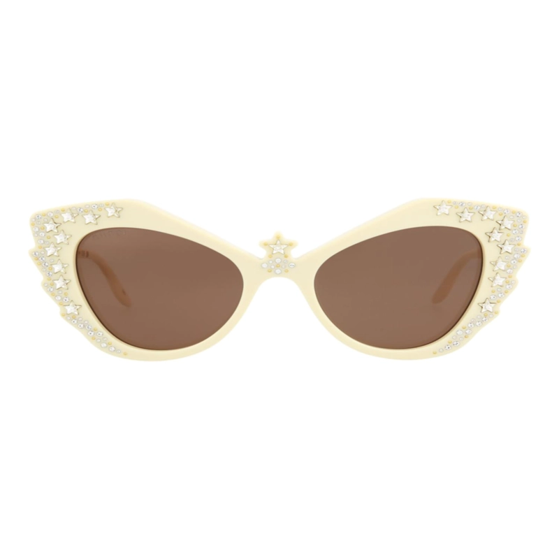 GAFAS DE SOL DE ACETATO CON MONTURA DE GATO GUCCI PARA MUJER EN COLOR MARFIL MARFIL - 1