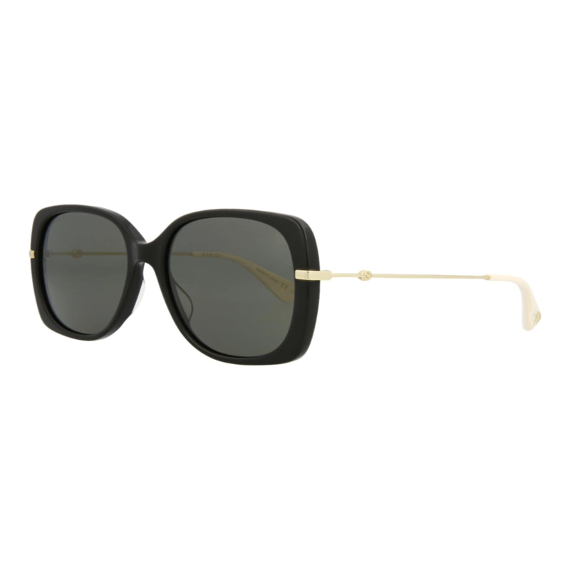 GAFAS DE SOL DE ACETATO CON MONTURA CUADRADA GUCCI PARA MUJER EN NEGRO DORADO GRIS - 2